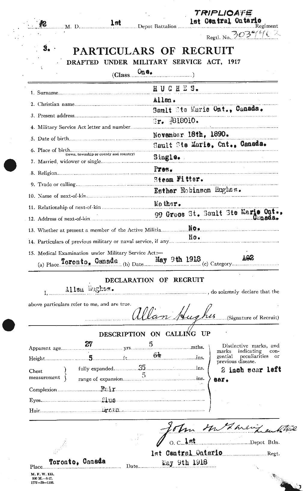 Personnel Records of the First World War - CEF 402544a