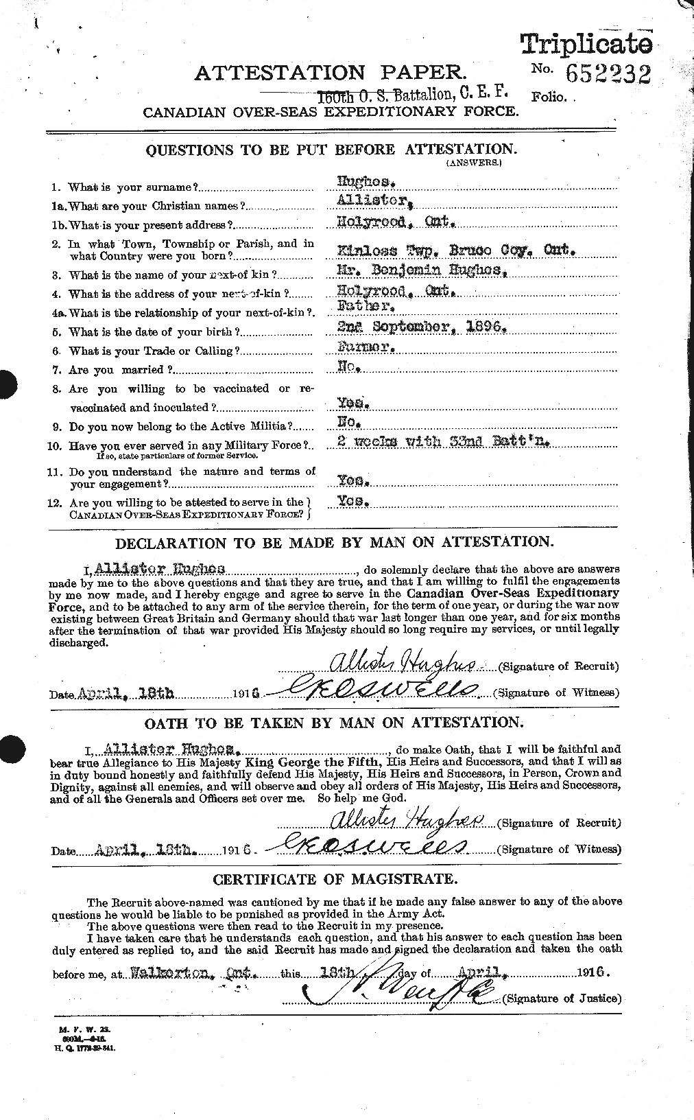 Personnel Records of the First World War - CEF 402546a