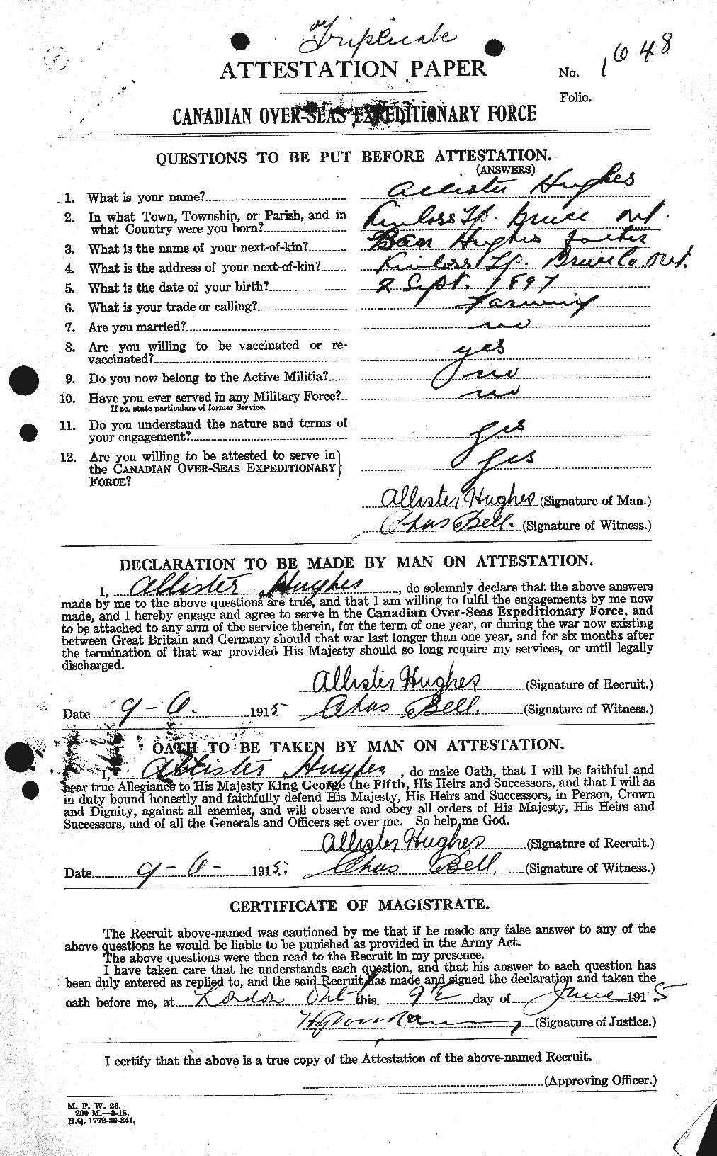 Personnel Records of the First World War - CEF 402547a
