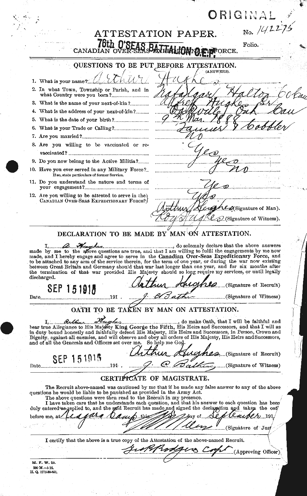 Personnel Records of the First World War - CEF 402560a