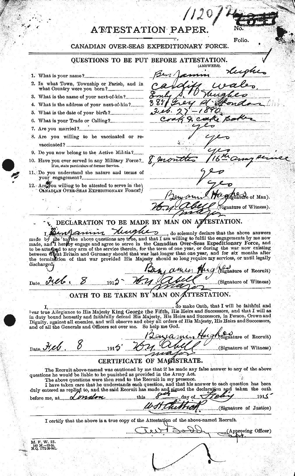 Personnel Records of the First World War - CEF 402575a