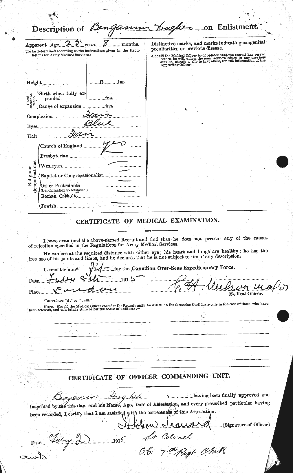 Personnel Records of the First World War - CEF 402575b