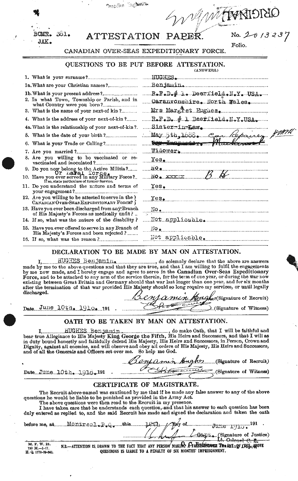 Personnel Records of the First World War - CEF 402576a