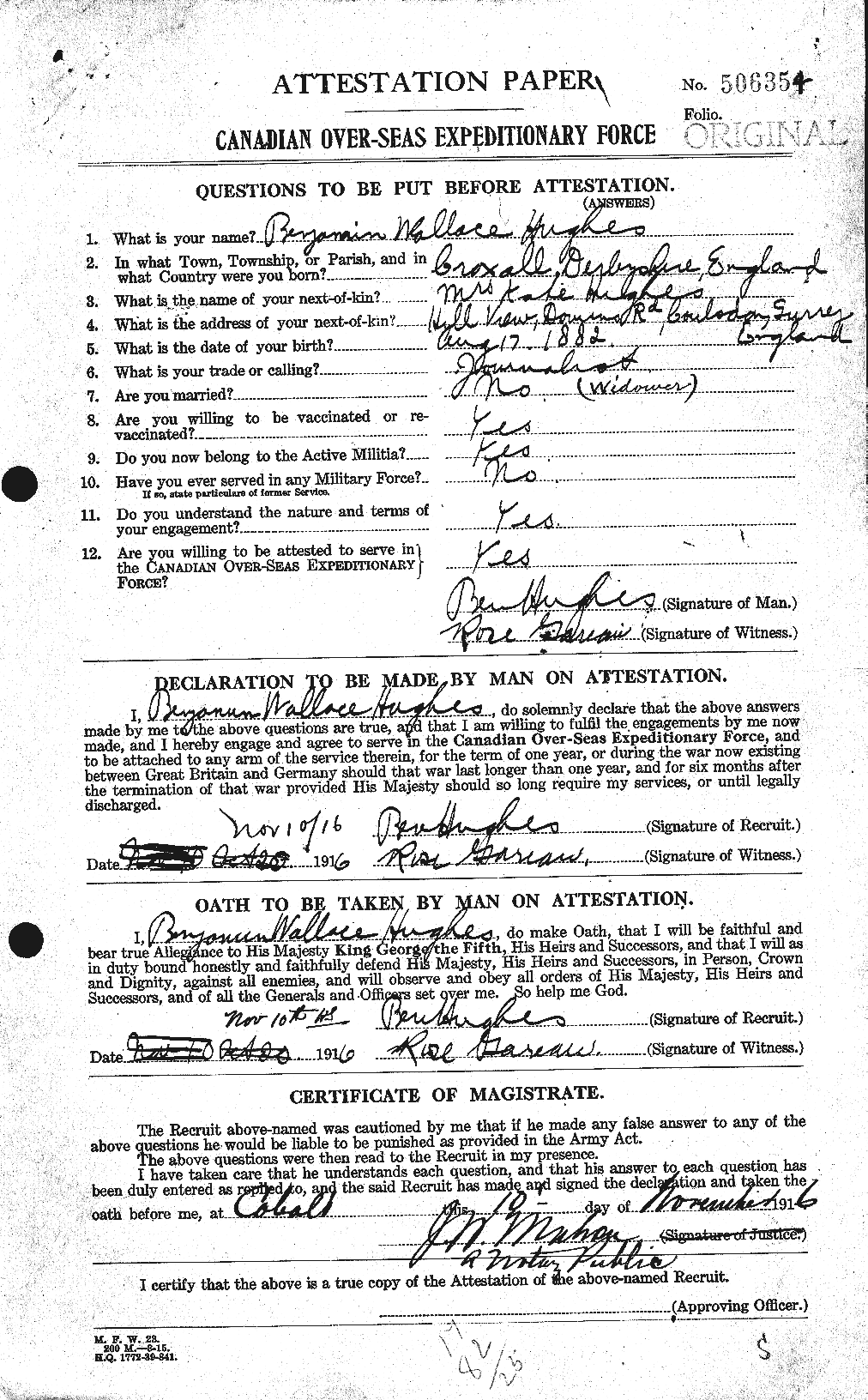 Personnel Records of the First World War - CEF 402579a