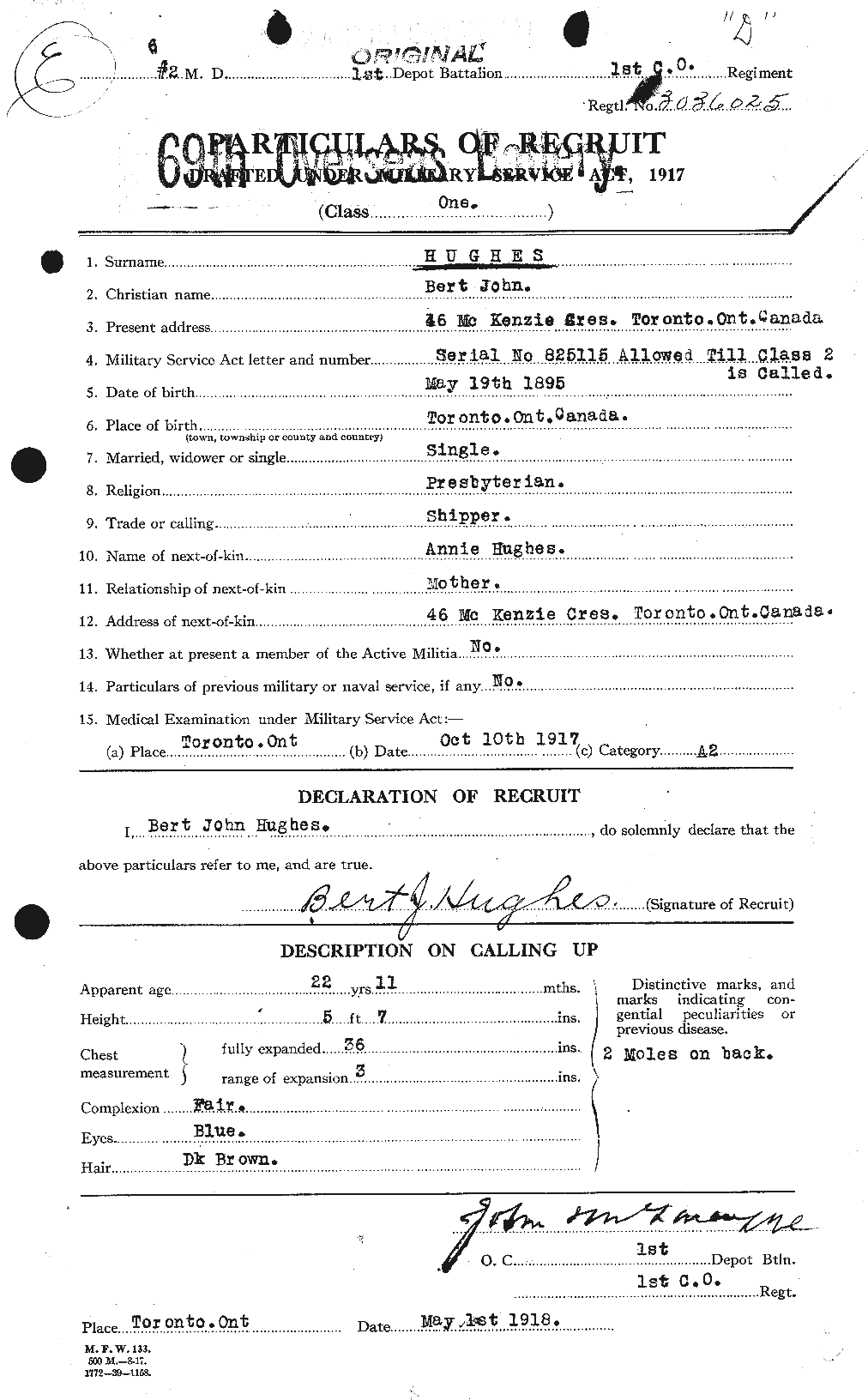 Personnel Records of the First World War - CEF 402588a