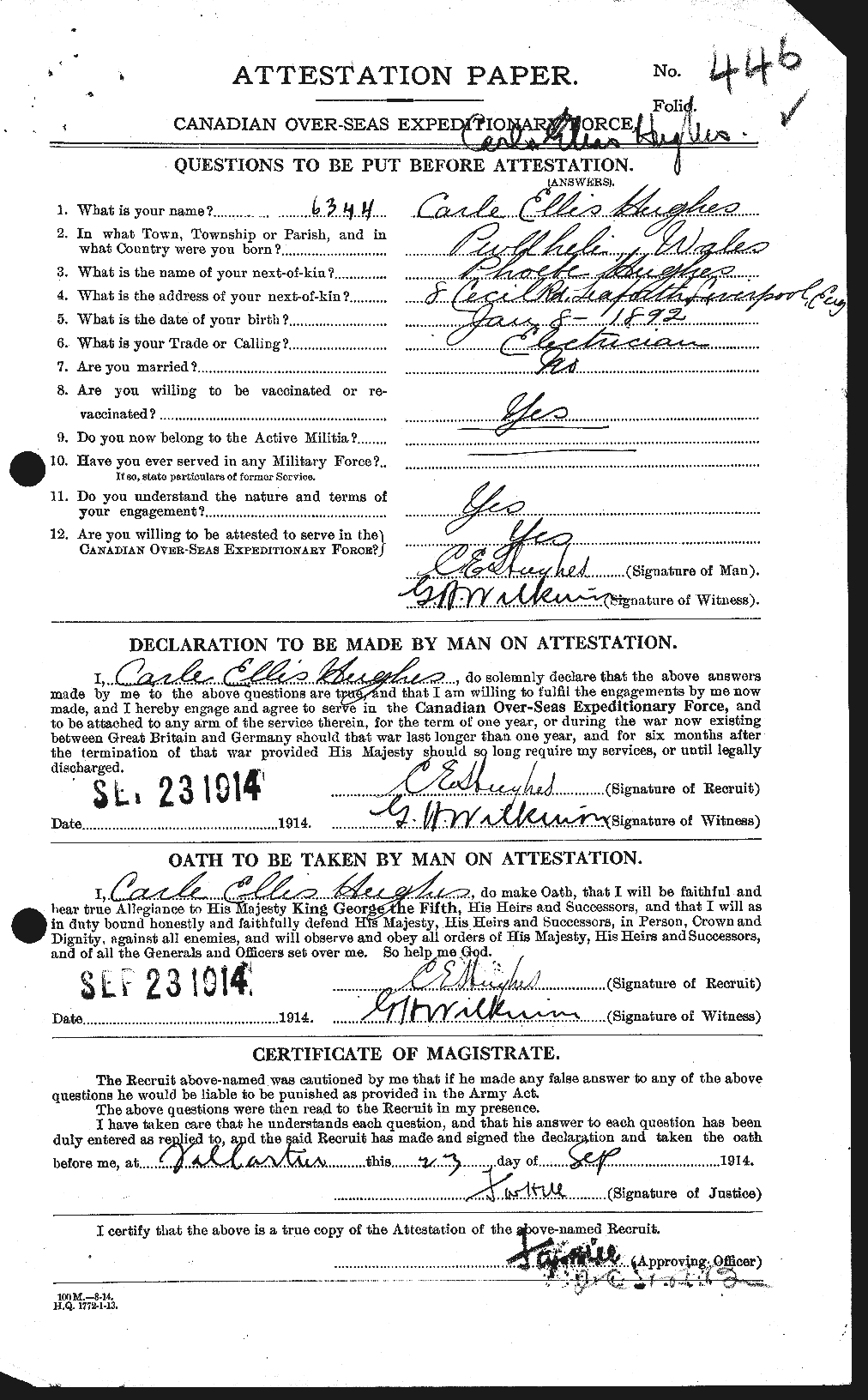 Personnel Records of the First World War - CEF 402592a