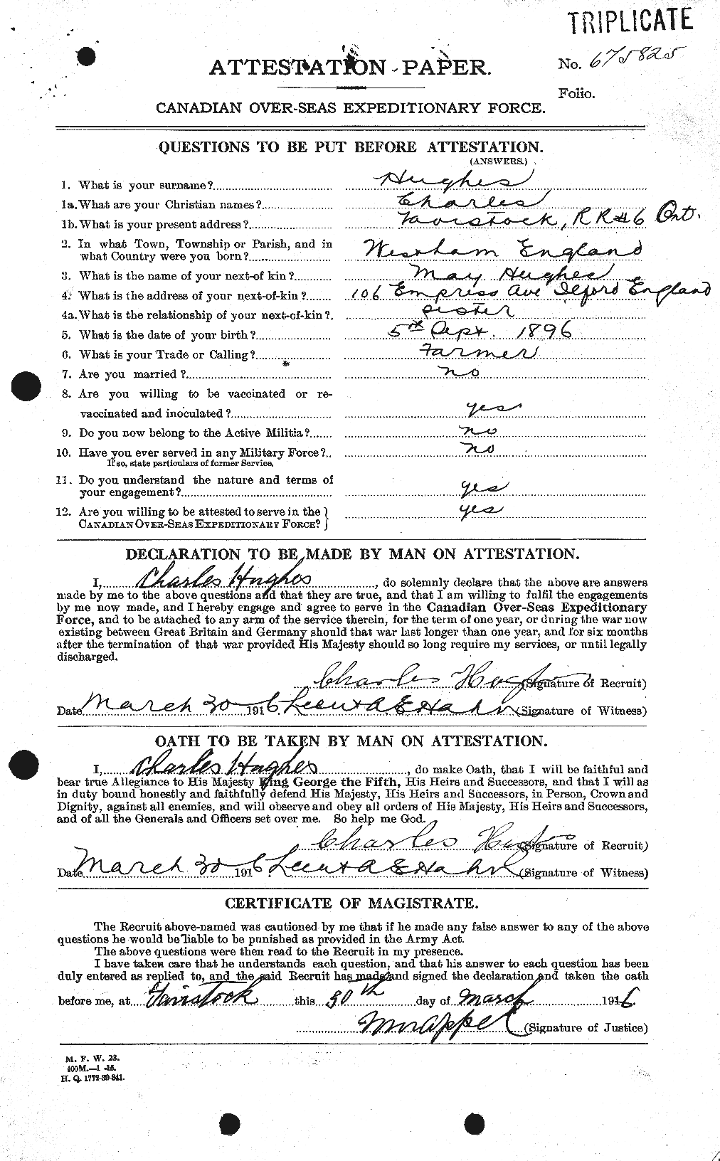 Personnel Records of the First World War - CEF 402599a