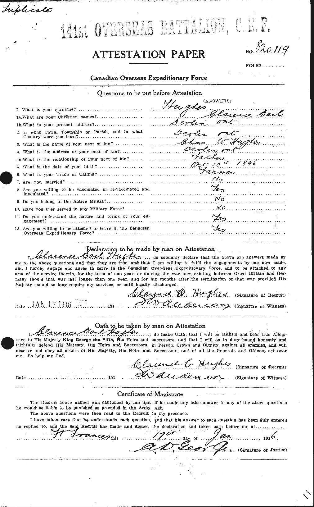 Personnel Records of the First World War - CEF 402625a