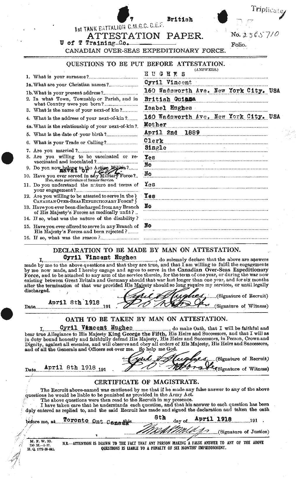 Personnel Records of the First World War - CEF 402638a