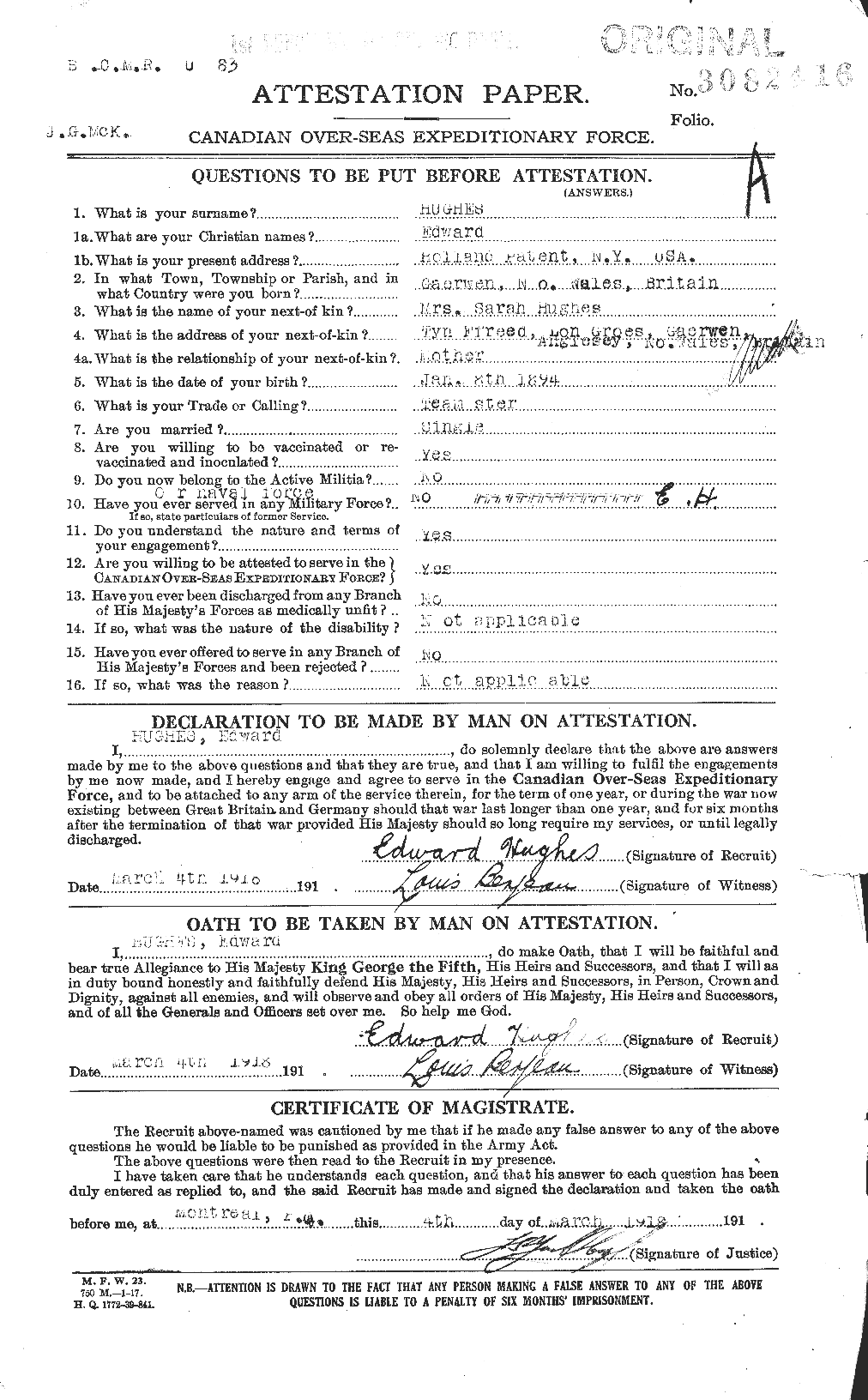 Personnel Records of the First World War - CEF 402674a