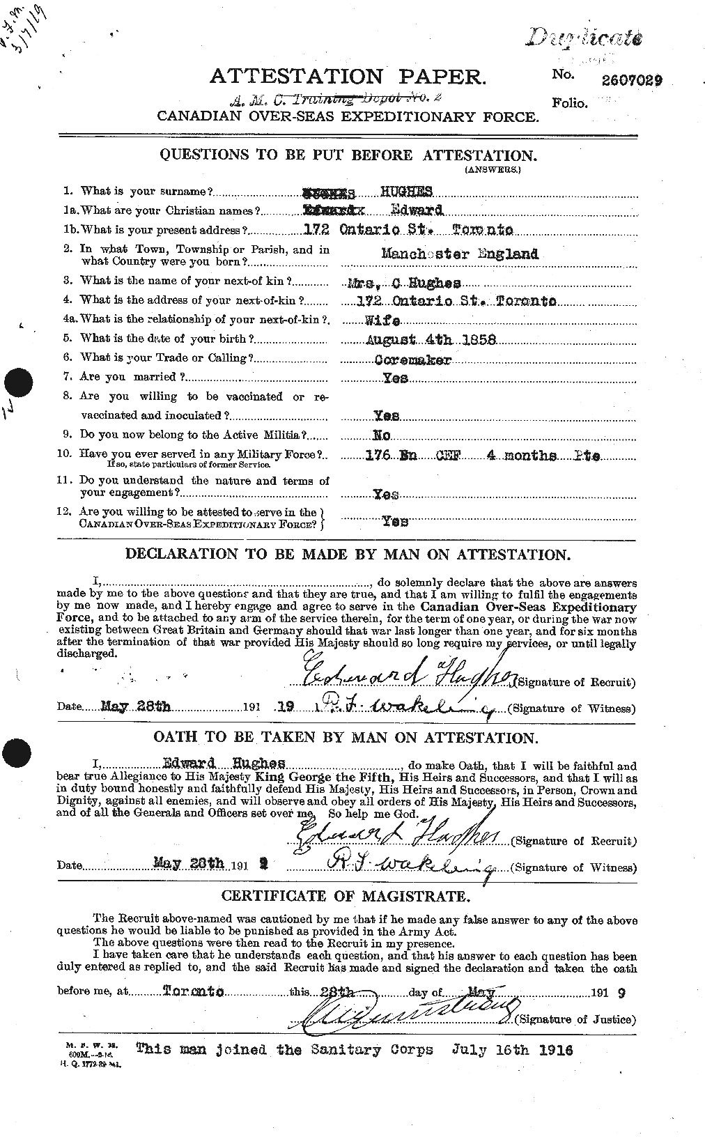 Personnel Records of the First World War - CEF 402676a