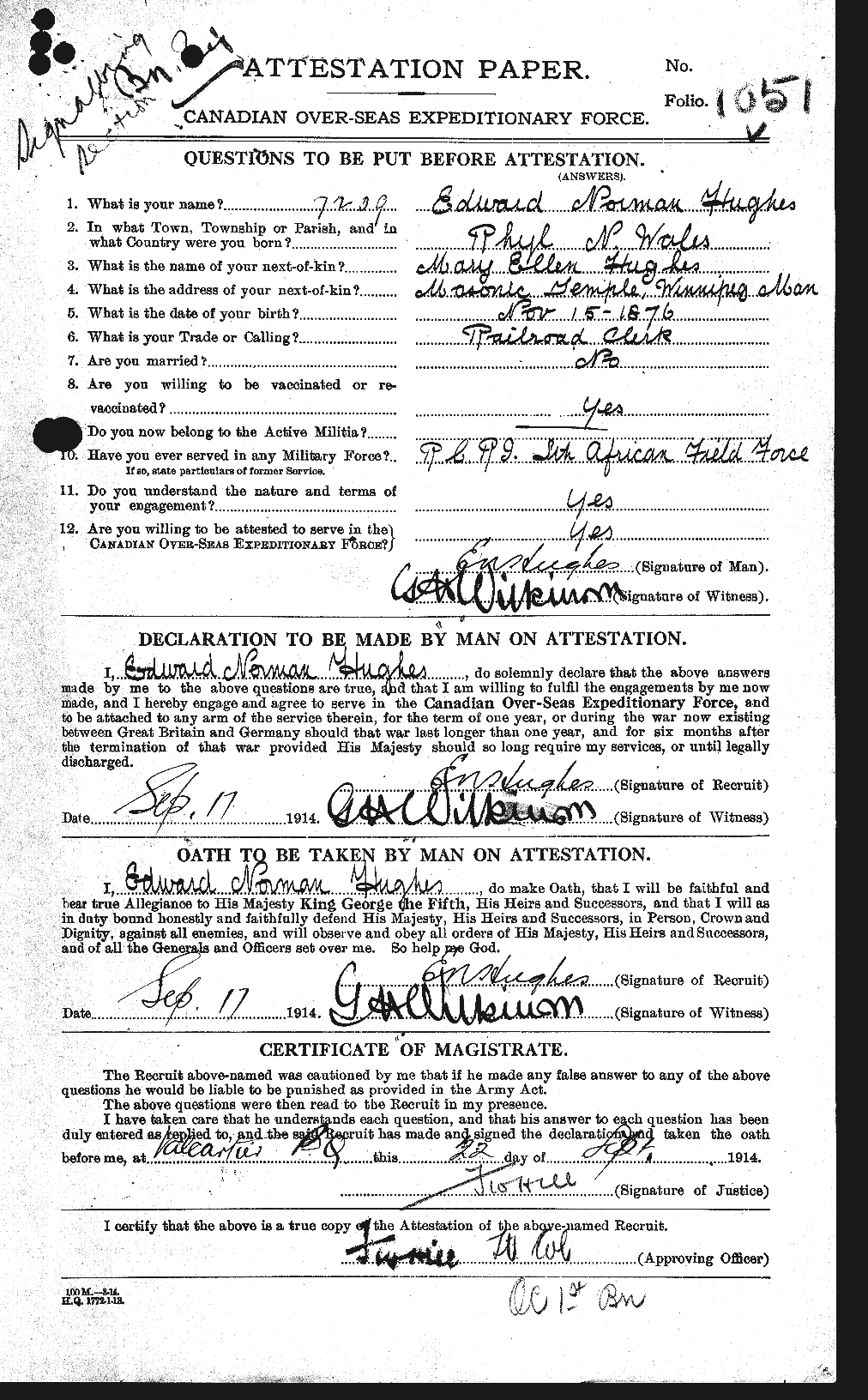 Personnel Records of the First World War - CEF 402689a