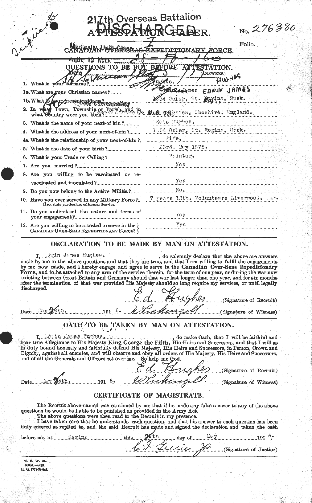 Personnel Records of the First World War - CEF 402697a