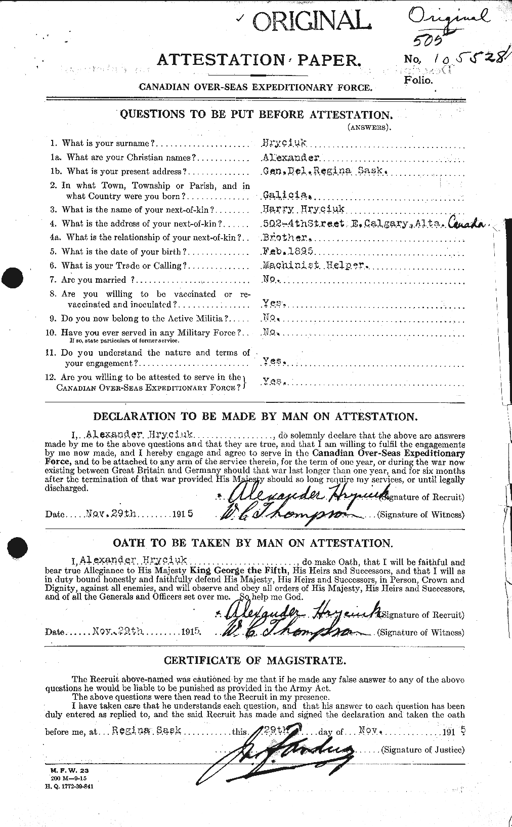 Personnel Records of the First World War - CEF 403625a
