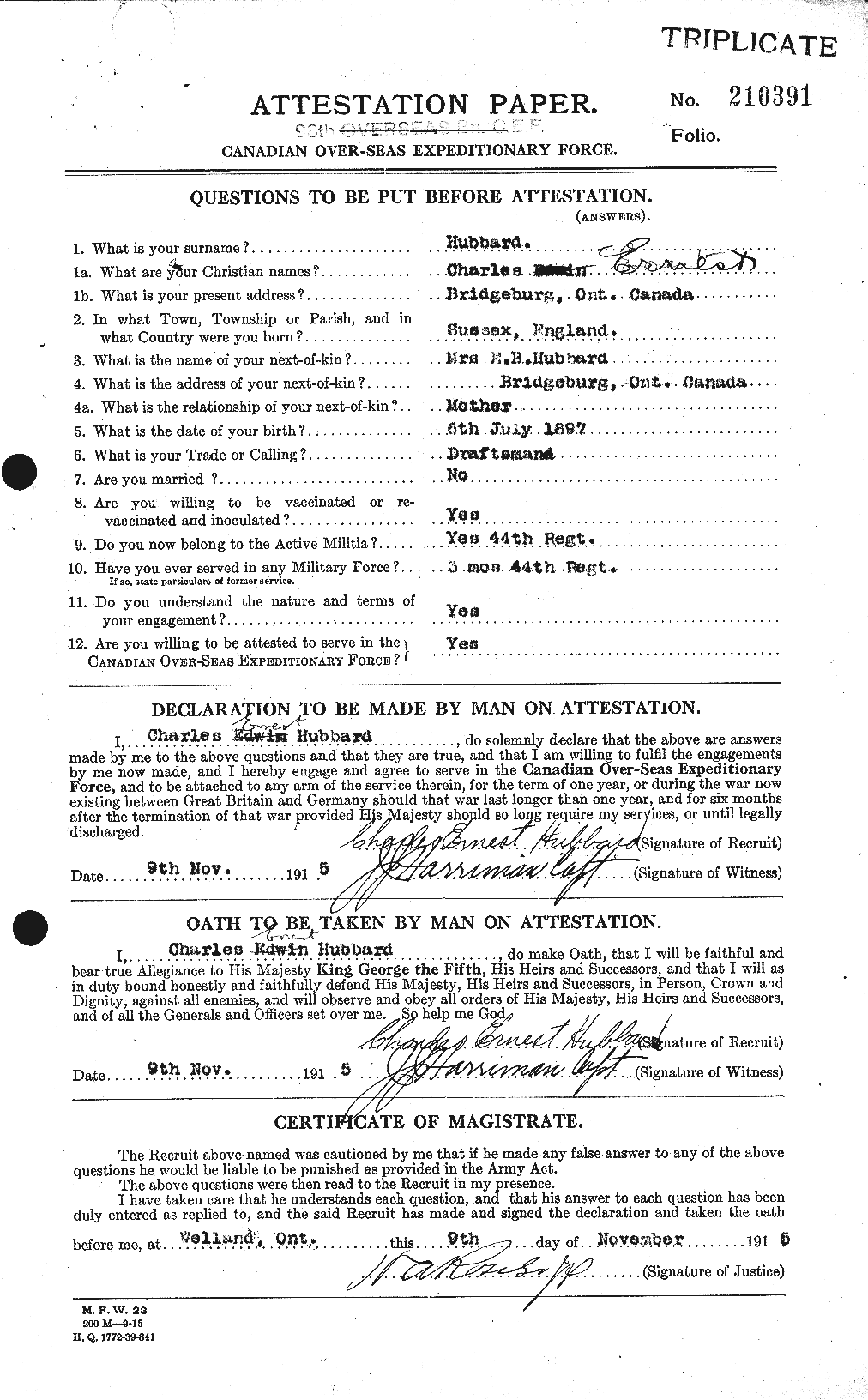 Personnel Records of the First World War - CEF 403706a
