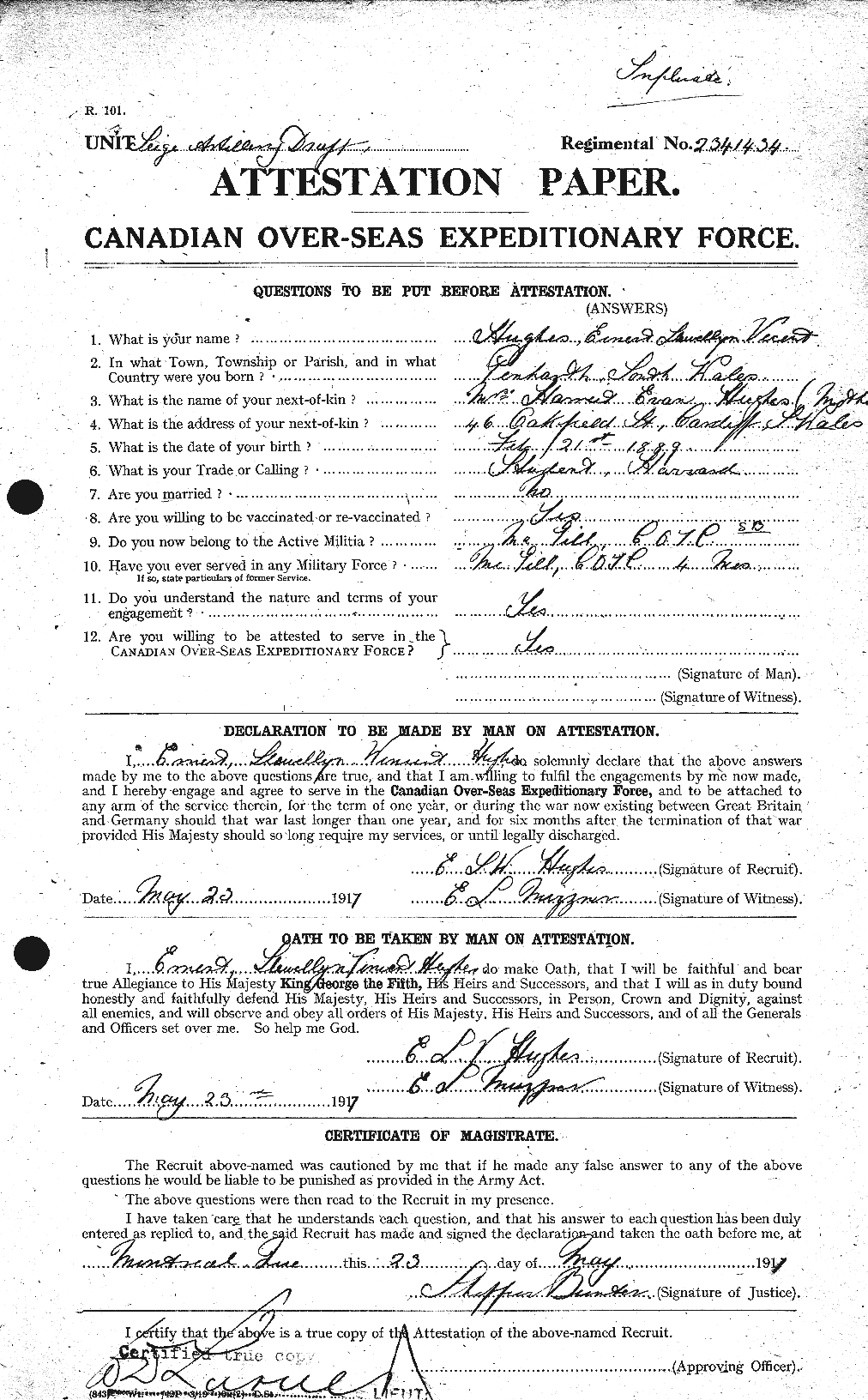 Personnel Records of the First World War - CEF 403754a