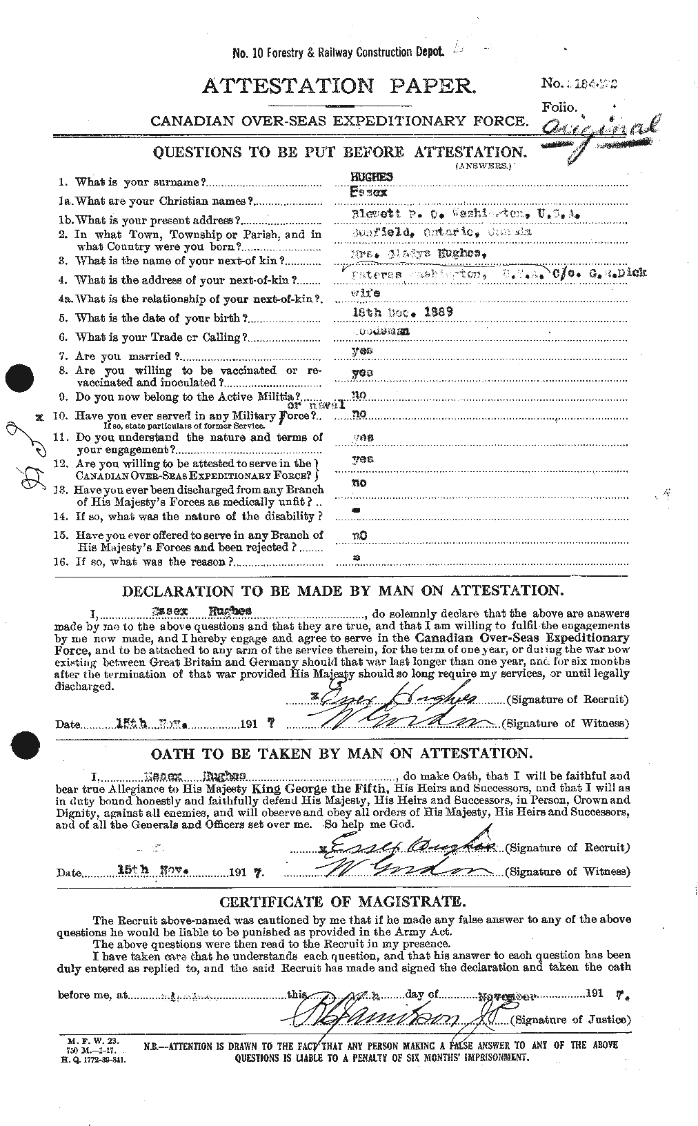 Personnel Records of the First World War - CEF 403758a