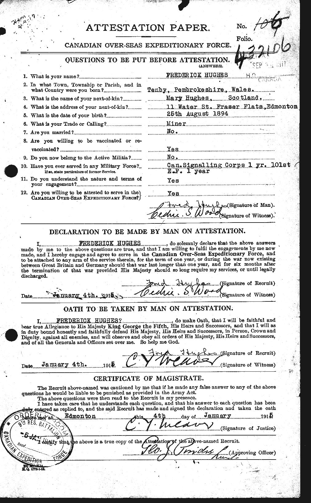 Personnel Records of the First World War - CEF 403791a
