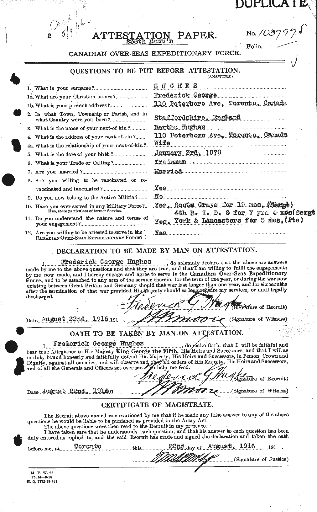 Personnel Records of the First World War - CEF 403798a