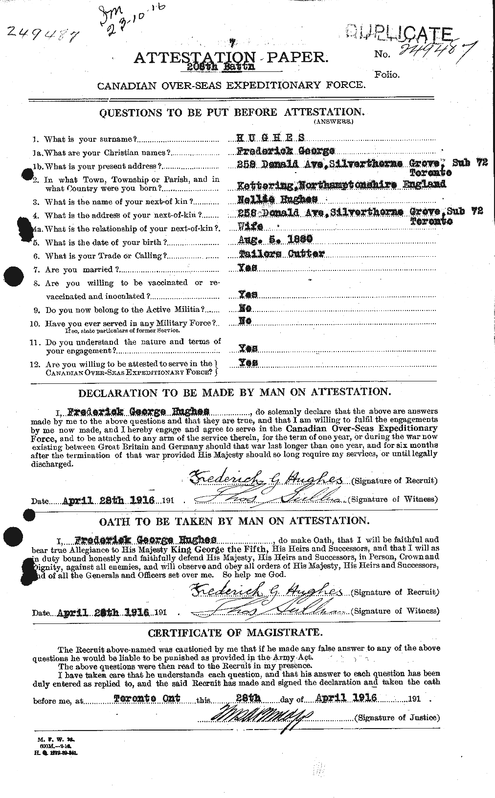 Personnel Records of the First World War - CEF 403799a