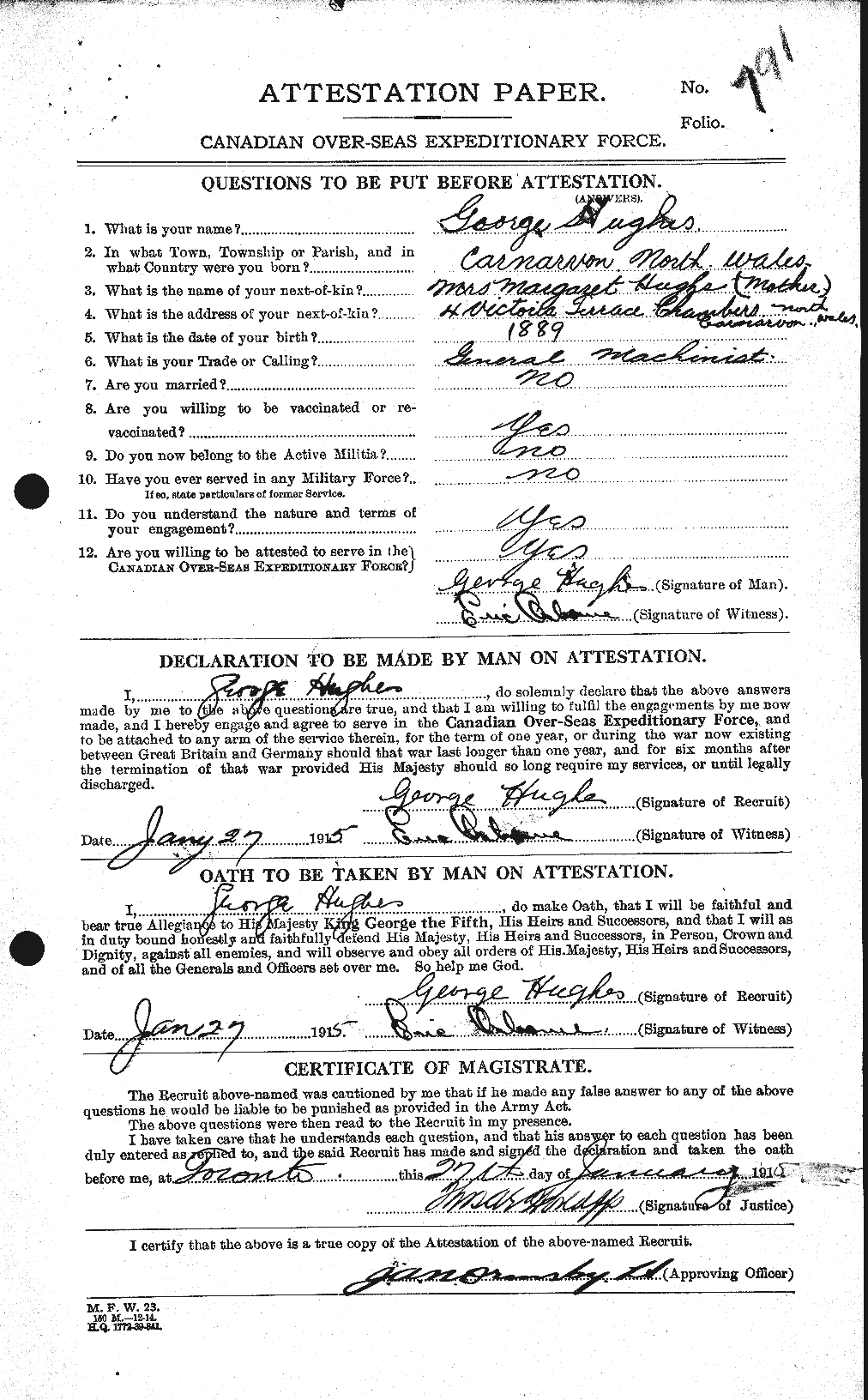 Personnel Records of the First World War - CEF 403816a