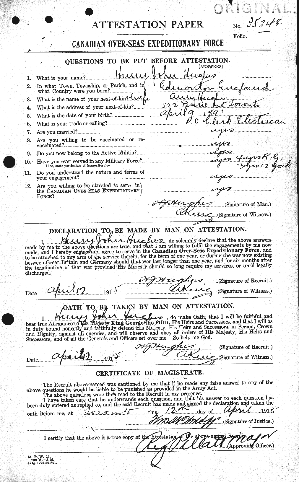 Personnel Records of the First World War - CEF 403888a
