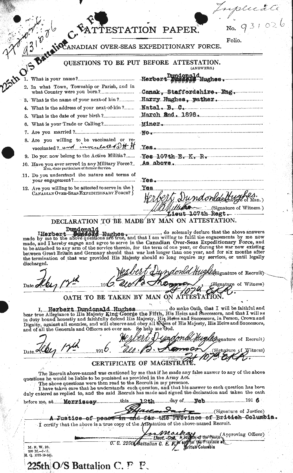 Personnel Records of the First World War - CEF 403897a