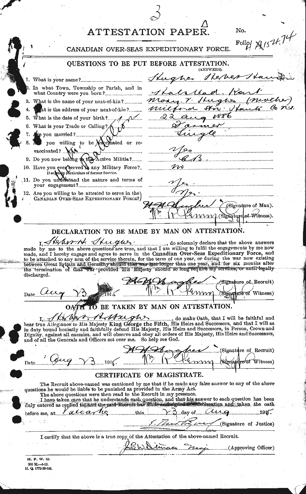 Personnel Records of the First World War - CEF 403898a