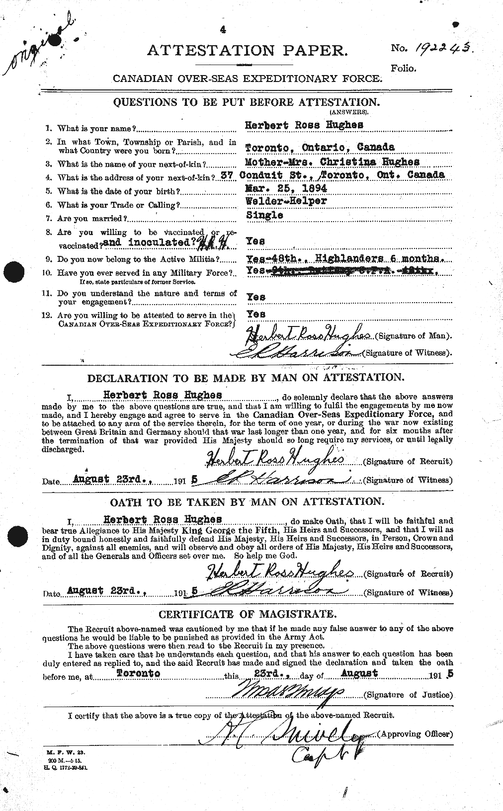 Personnel Records of the First World War - CEF 403904a