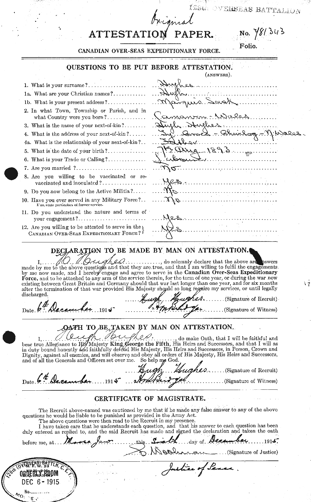Personnel Records of the First World War - CEF 403917a