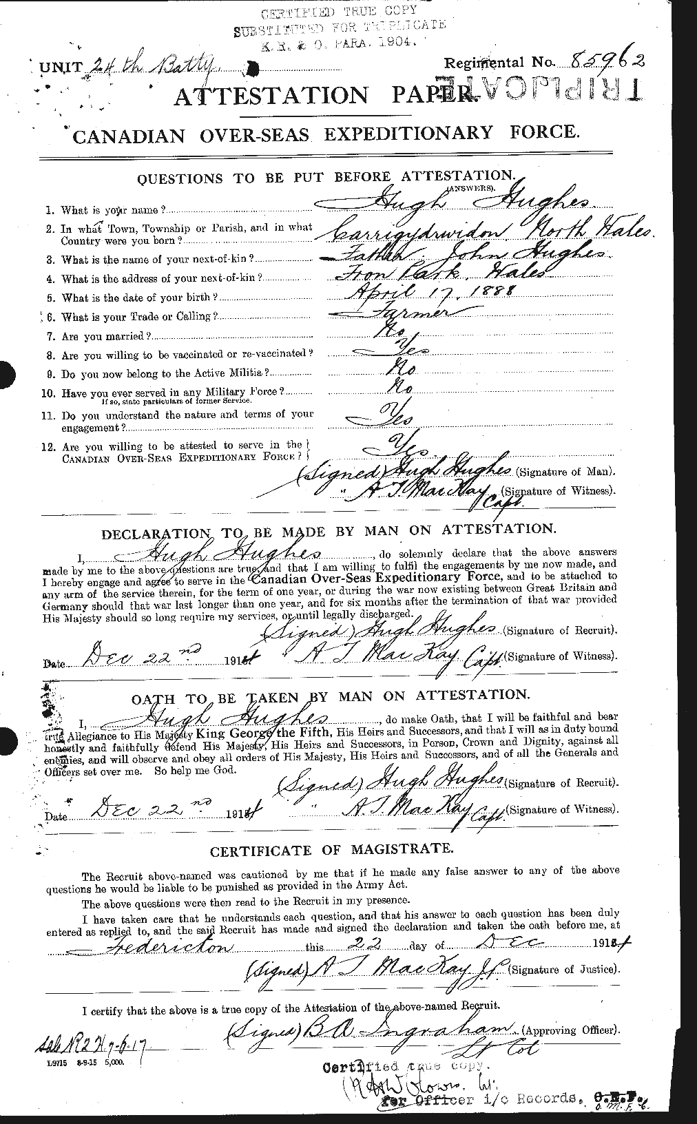 Personnel Records of the First World War - CEF 403919a