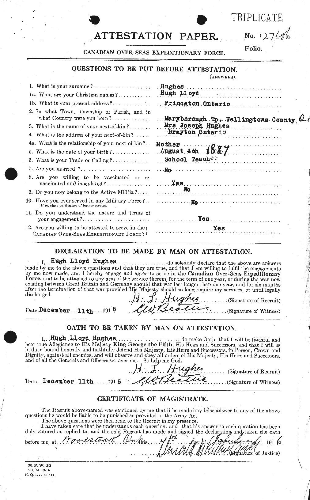 Personnel Records of the First World War - CEF 403924a