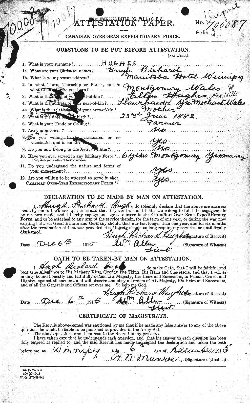 Personnel Records of the First World War - CEF 403927a