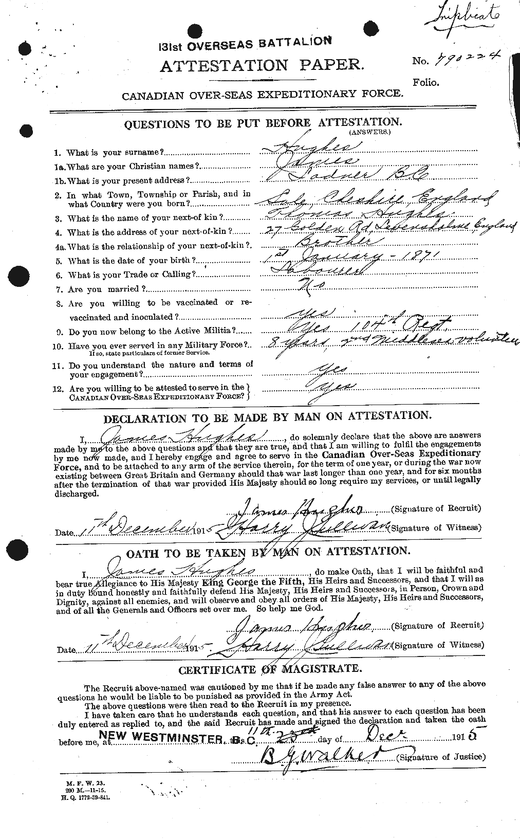 Personnel Records of the First World War - CEF 403954a