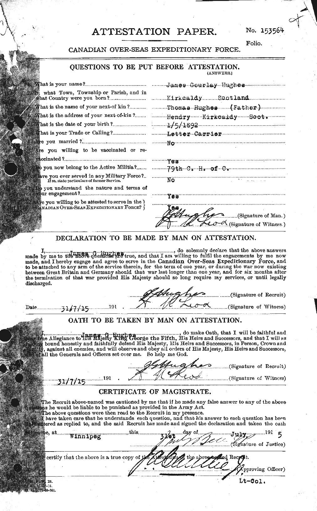 Personnel Records of the First World War - CEF 403962a