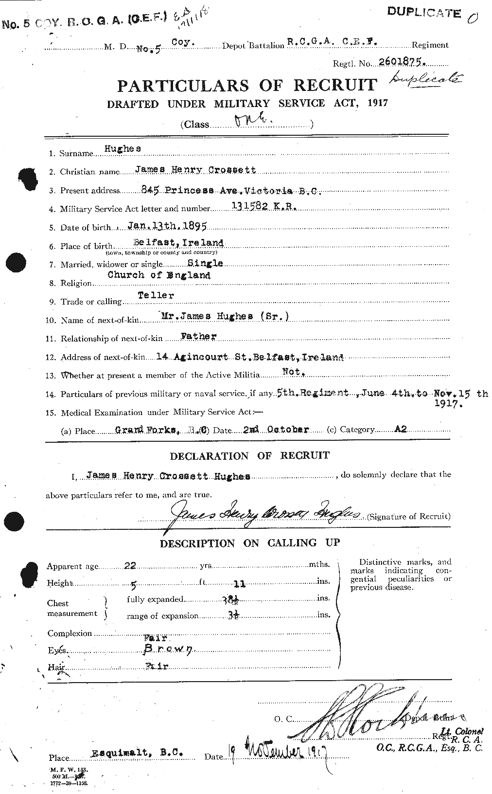 Personnel Records of the First World War - CEF 403964a