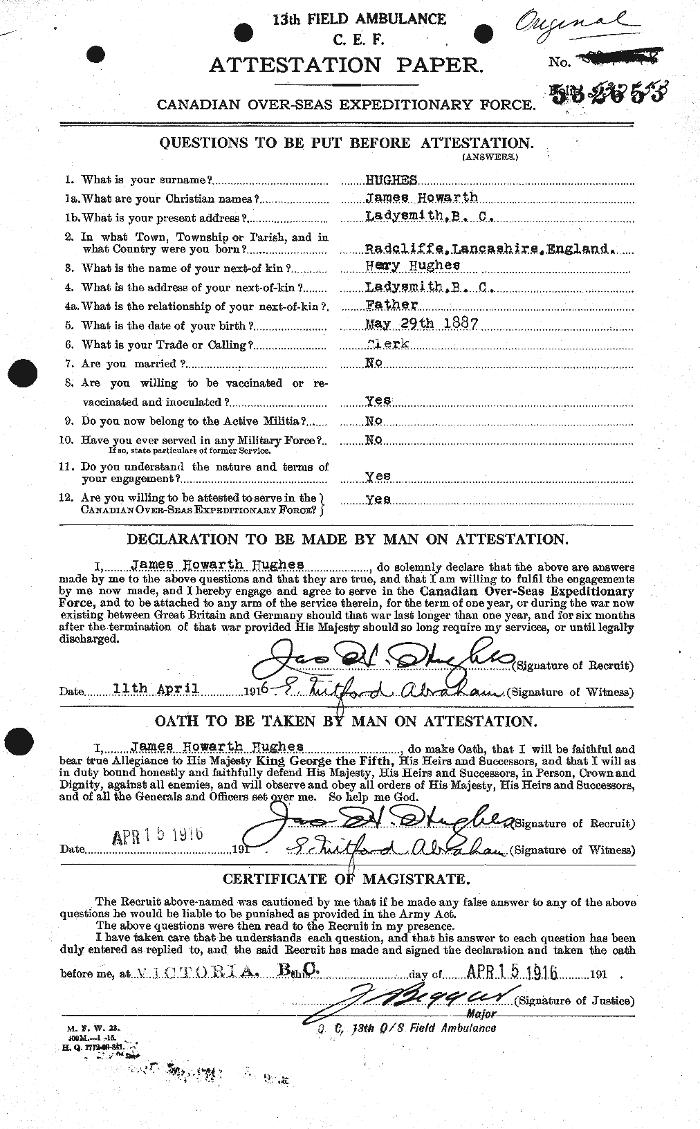 Personnel Records of the First World War - CEF 403965a