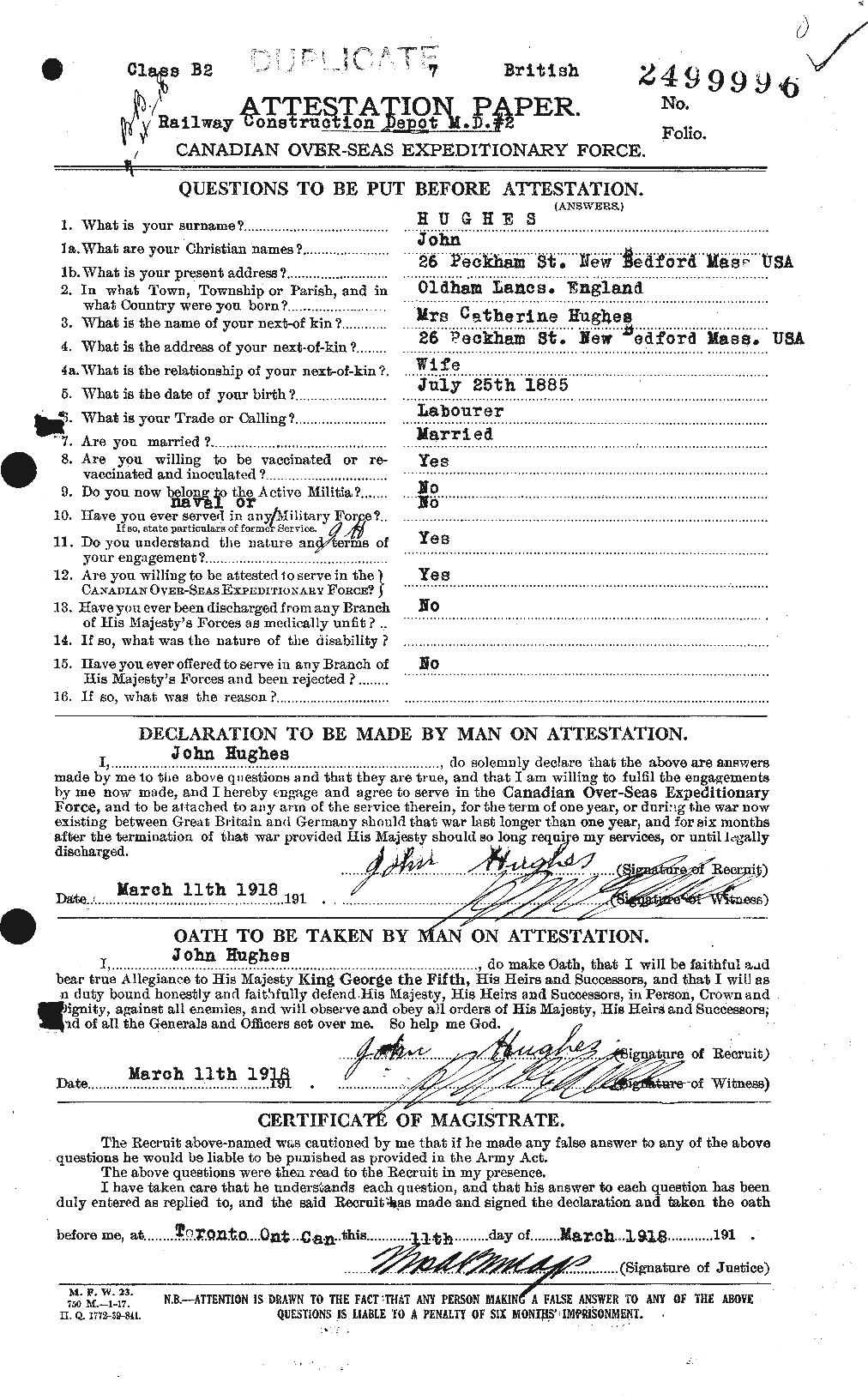 Personnel Records of the First World War - CEF 403978a