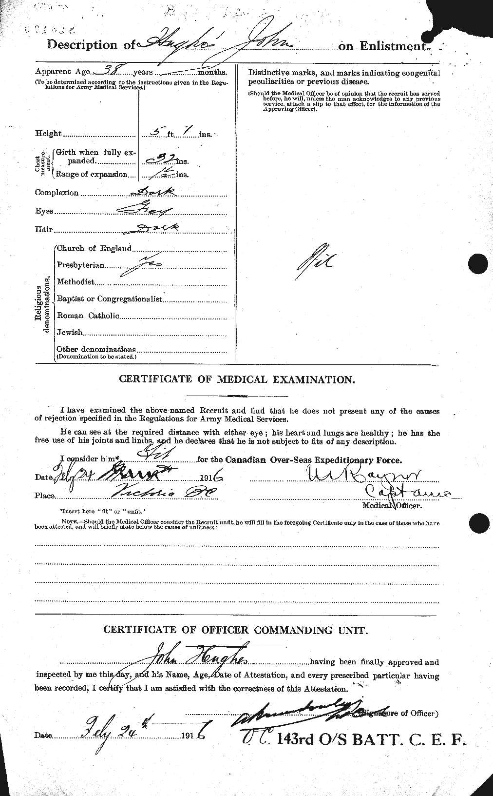 Dossiers du Personnel de la Première Guerre mondiale - CEC 403981b