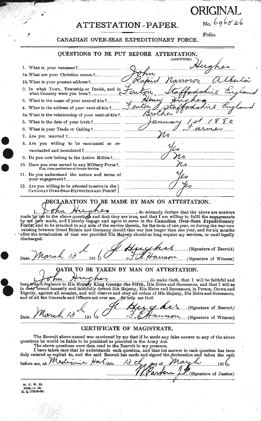 Personnel Records of the First World War - CEF 403998a