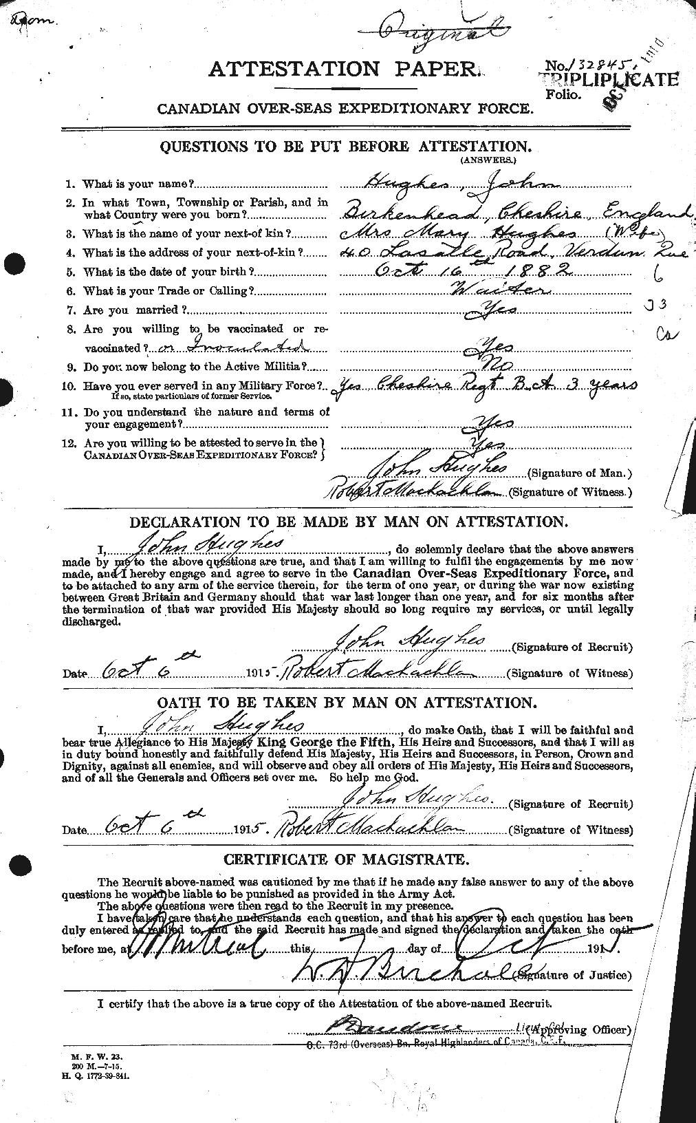 Personnel Records of the First World War - CEF 404000a