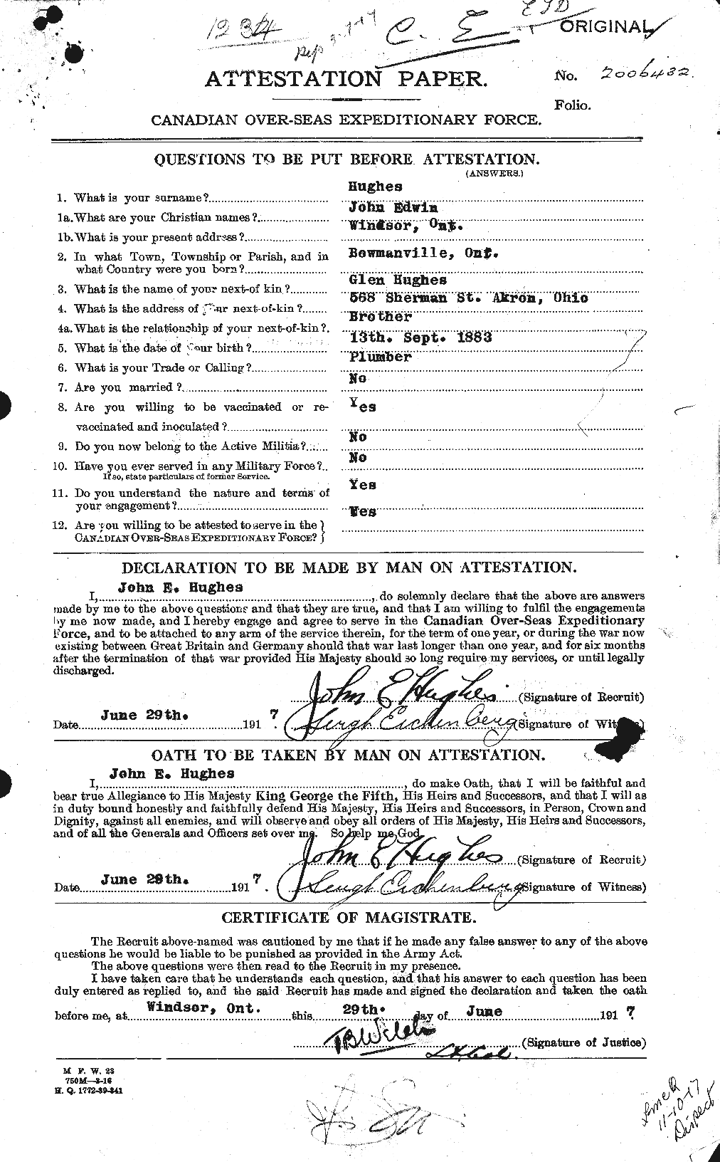 Personnel Records of the First World War - CEF 404013a