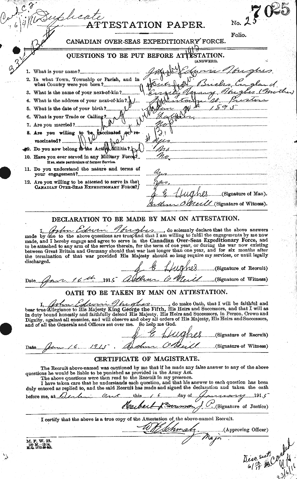 Personnel Records of the First World War - CEF 404014a