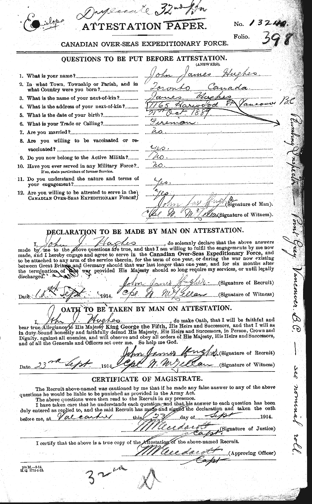 Personnel Records of the First World War - CEF 404031a