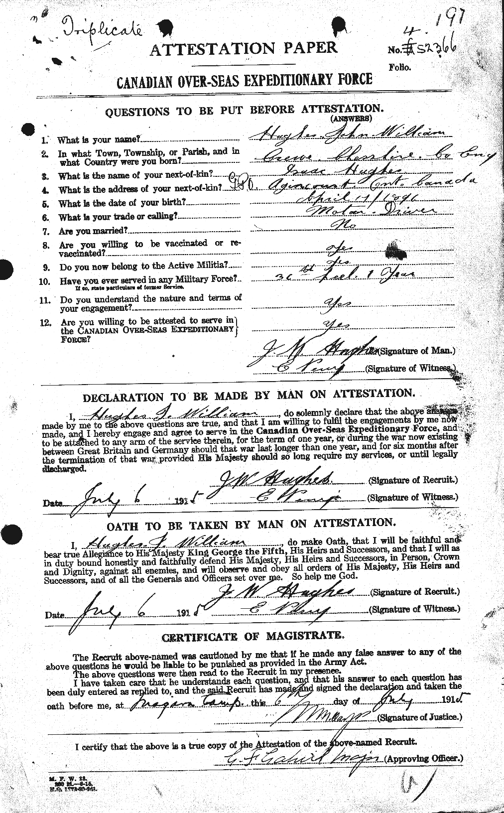 Personnel Records of the First World War - CEF 404061a