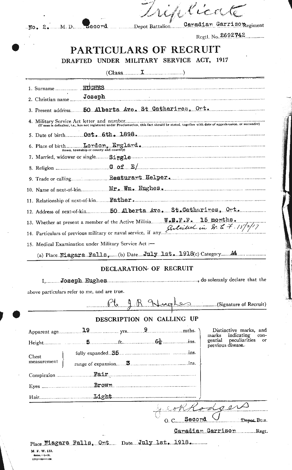 Personnel Records of the First World War - CEF 404064a