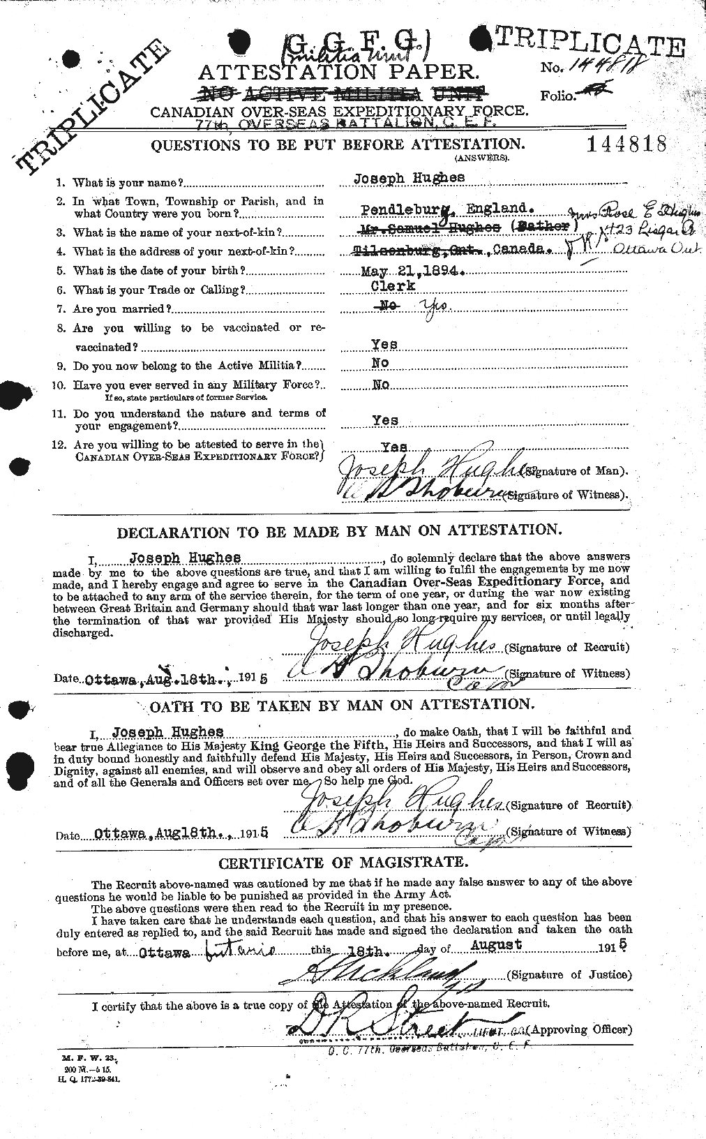 Personnel Records of the First World War - CEF 404069a