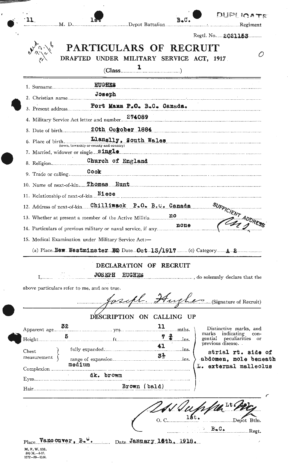 Personnel Records of the First World War - CEF 404073a