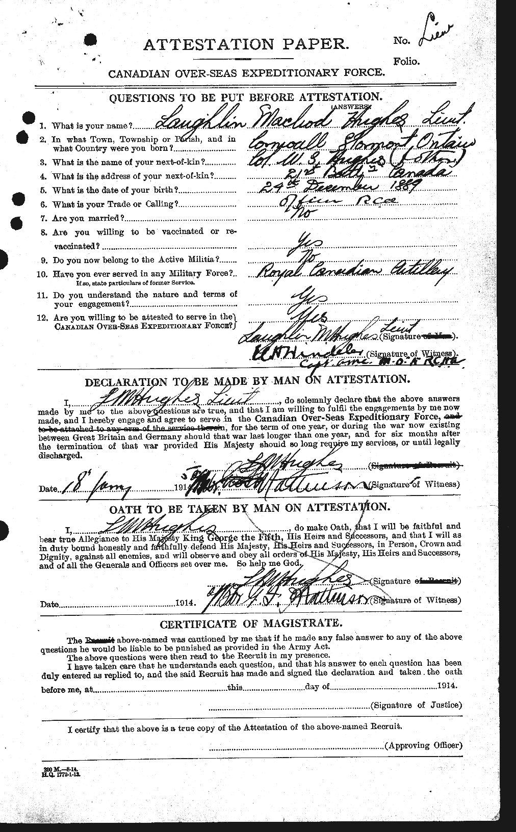Personnel Records of the First World War - CEF 404094a