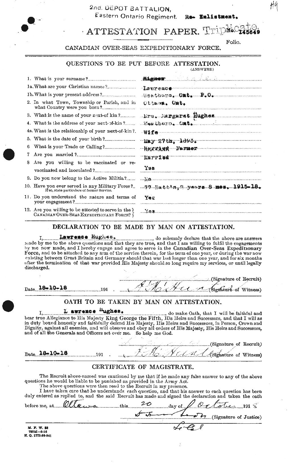 Personnel Records of the First World War - CEF 404096a